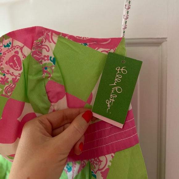 NWT - Lilly Pulitzer Betsy Dress White Garden Party Patch Size 8 - Picture 3 of 6